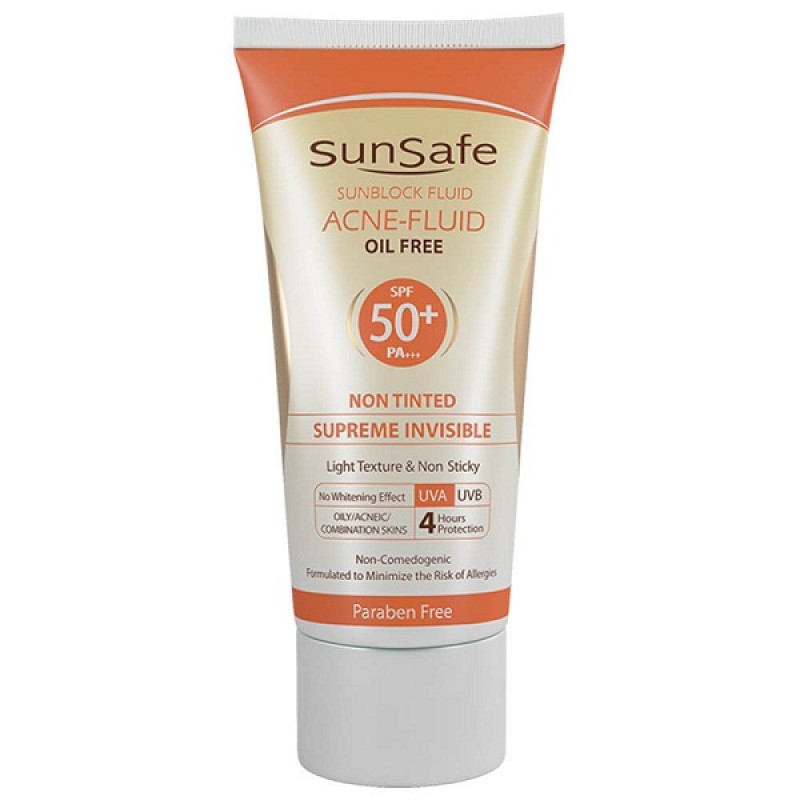 فلوئید ضد آفتاب SPF50+ فیزیکال سان سیف مناسب پوست ‌های حساس 50 میلی لیتر