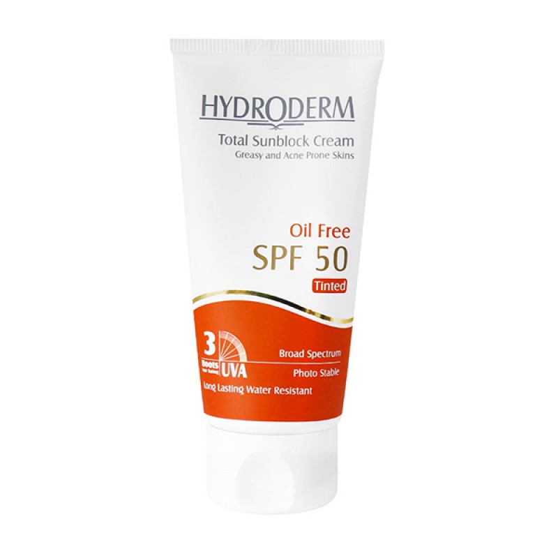 ضد آفتاب  بژ طبیعی فاقد چربی هیدرودرم SPF50 مناسب پوست های چرب و آکنه دار ۵۰ میلی لیتر