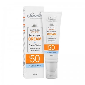کرم ضد آفتاب فیوژن واتر انواع پوست SPF50 ثمین