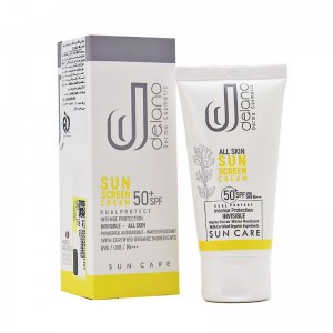 دلانو کرم ضد آفتاب انواع پوست SPF 50 بدون رنگ