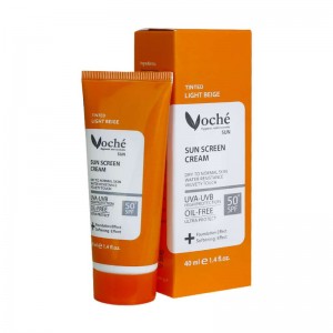 کرم ضد آفتاب بی رنگ وچه SPF50 مناسب پوست خشک و معمولی حجم 40 میل