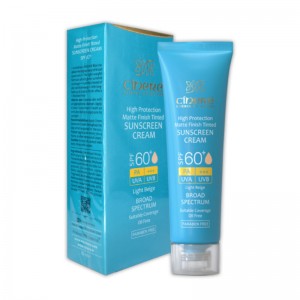 کرم ضد آفتاب رنگی سینره SPF60 بژ روشن حجم 50 میل