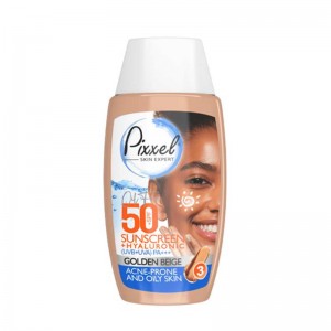 کرم ضد آفتاب پيکسل SPF50 بژ طلایی مناسب پوست چرب حجم 50 میل