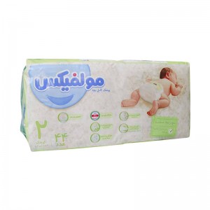 پوشک مولفيکس سایز 2 مناسب 3 تا 6 کیلوگرم بسته 44 عددی