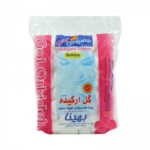 پنبه هیدروفیل توپک سفيد گل ارکیده 100 گرمی