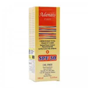 کرم ضد آفتاب رنگی آدنايس SPF30 مناسب پوست چرب حجم 100 میل