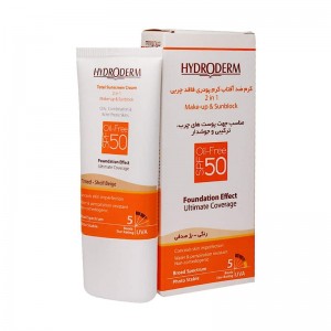 هیدرودرم ضدآفتاب SPF50 فاقد چربی بژ صدفی