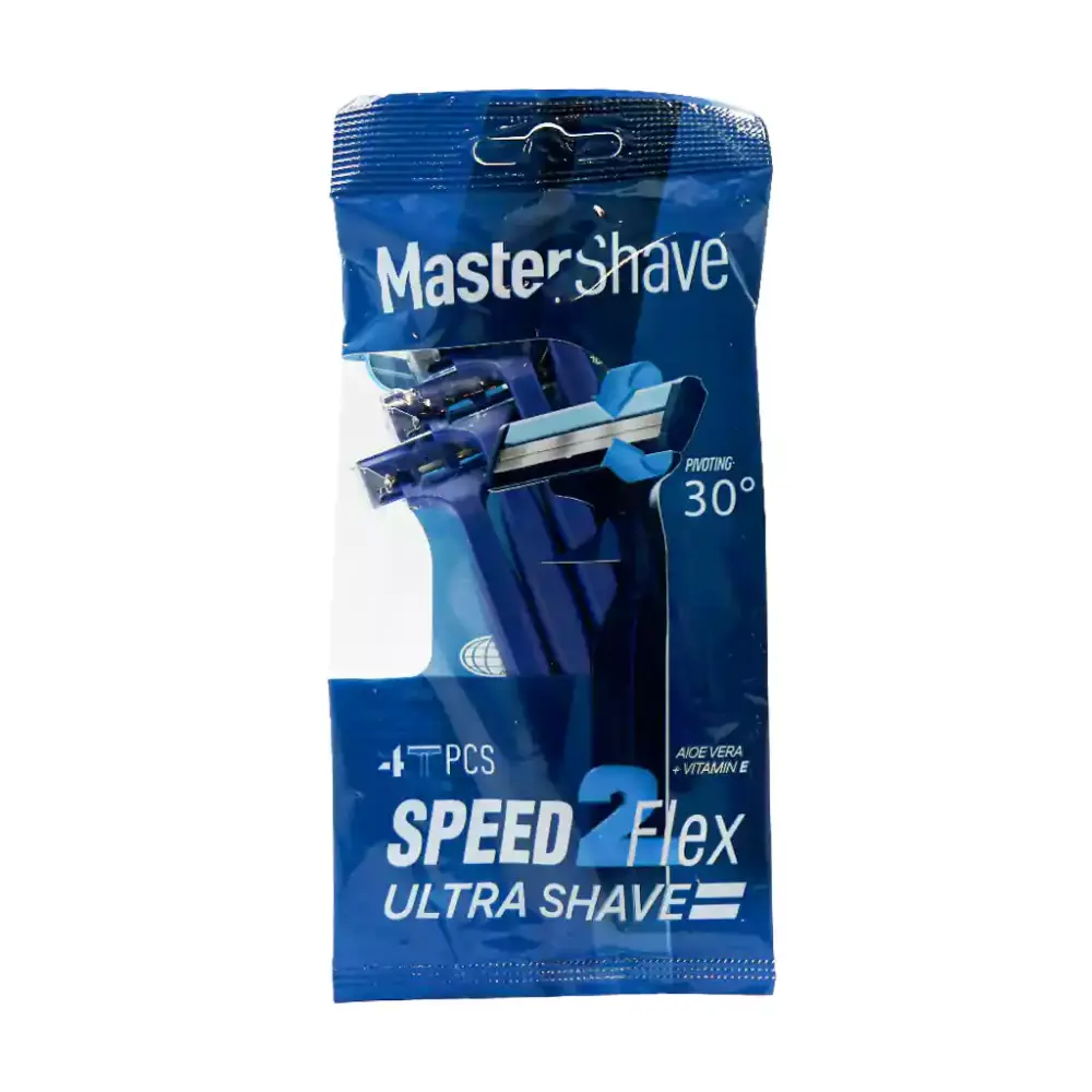 خودتراش 2 لبه مردانه مستر شیو مدل Speed 2 Flex بسته 4 عددی - تصویر 1