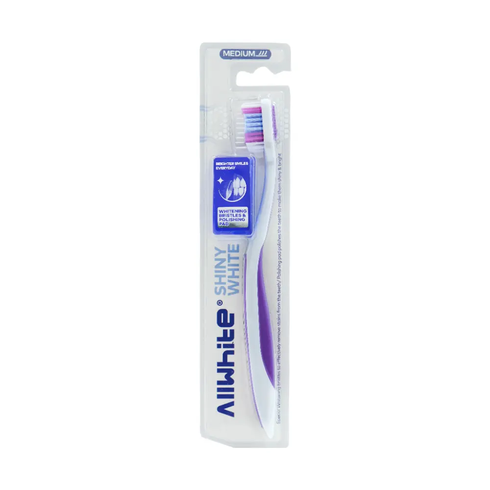 مسواک آل وایت مدل Shiny White برس متوسط - تصویر 1
