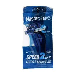 خودتراش 2 لبه مردانه مستر شیو مدل Speed 2 Flex بسته 4 عددی