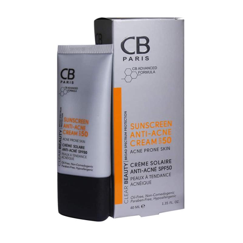 کرم ضد آفتاب بی رنگ سی بی SPF50 مناسب پوست چرب - تصویر 2