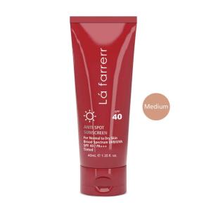 کرم ضد آفتاب SPF40 پوست خشک و معمولی بژ متوسط  لافارر رنگی و ضد لک 40 میلی لیتر
