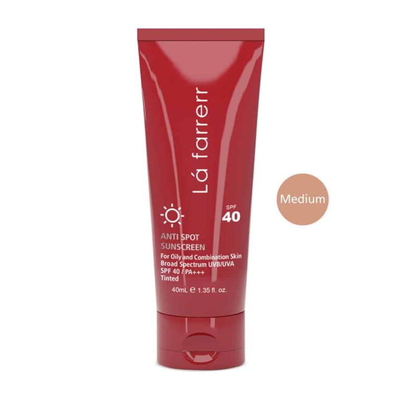 کرم ضد آفتاب رنگی SPF40 پوست چرب لافارر ضد لک 40 میلی لیتر - تصویر 1