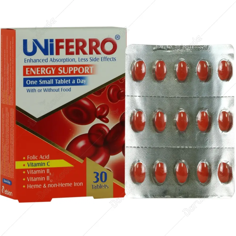 قرص یونی فرو ابیان دارو 30 عدد - تصویر 1
