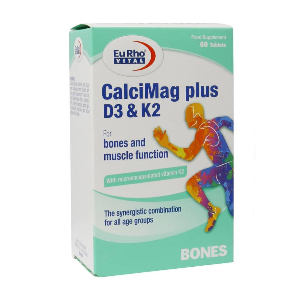 قرص کلسی مگ پلاس D3 و K2 یوروویتال 60 عدد - تصویر 1