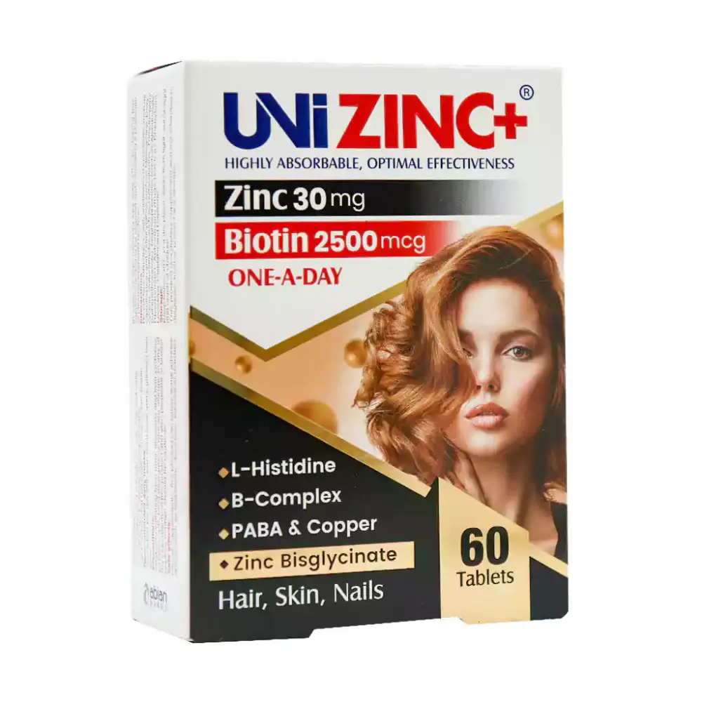 قرص یونی زینک پلاس ابیان دارو 30 میلی گرم - تصویر 1