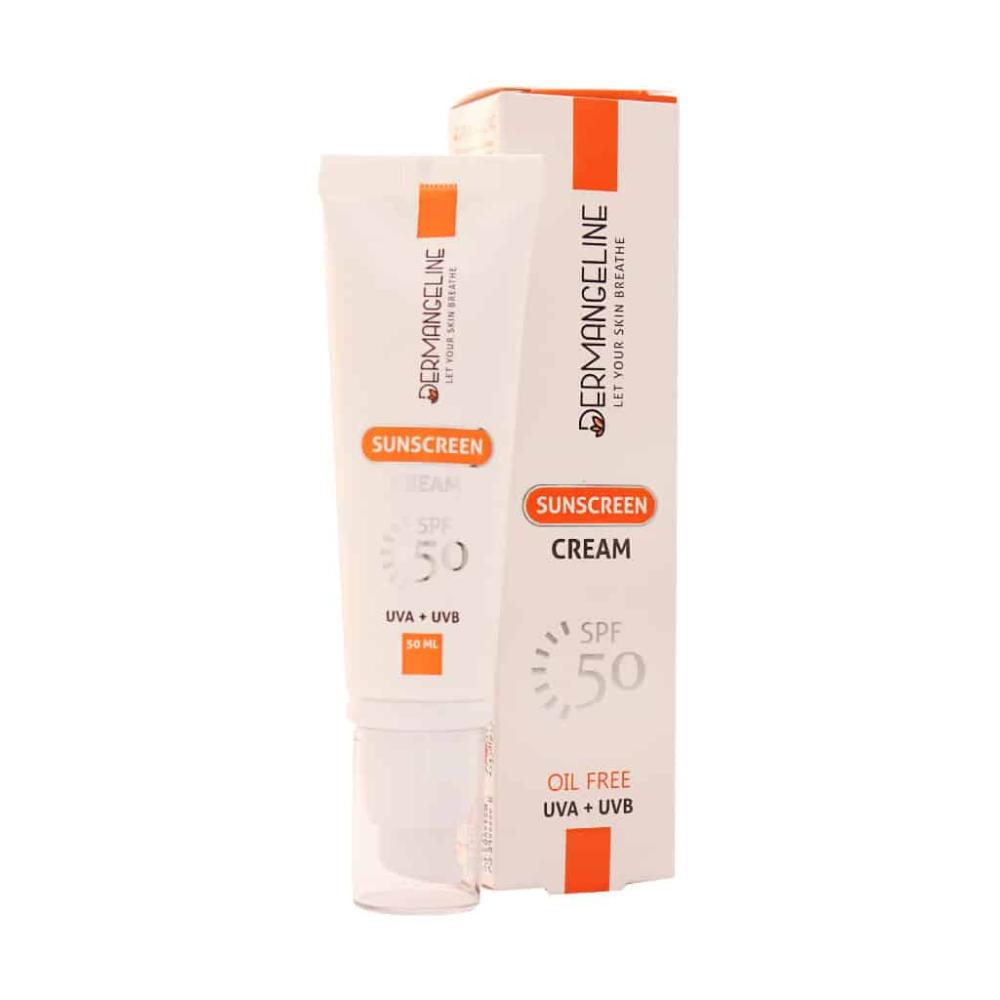 کرم ضد آفتاب SPF50 درم انجلین مناسب انواع پوست 50 میلی لیتر - تصویر 1