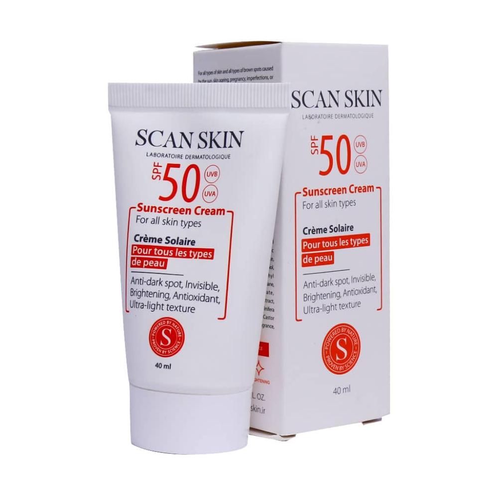 کرم ضد آفتاب ضد لک اسکن اسکین SPF50 مناسب انواع پوست 40 میلی لیتر - تصویر 1