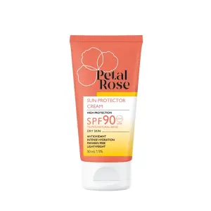 کرم ضدآفتاب پتال رز مناسب پوست خشک SPF90 (تینت بژ طبیعی) 50mL