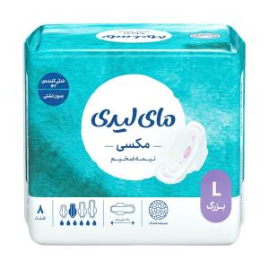 نوار بهداشتی مشبک نیمه ضخیم بالدار مای لیدی سایز بزرگ