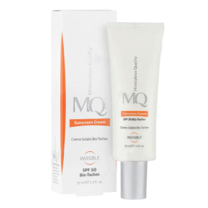 کرم ضدآفتاب و ضدلک بی‌رنگ ام کيو SPF50 حجم 55 میل