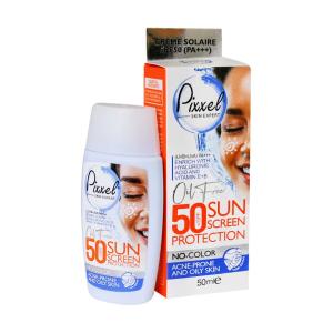 کرم ضد آفتاب بی رنگ پیکسل SPF50 مناسب پوست چرب ۵۰ میلی‌لیتر