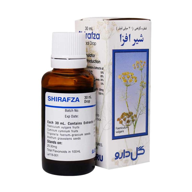 قطره گیاهی شیرافزا گل دارو 30 میلی‎ لیتر - تصویر 1