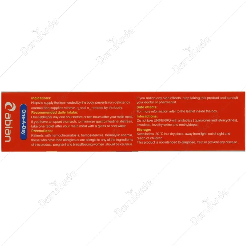 قرص یونی فرو ابیان دارو 30 عدد - تصویر 4