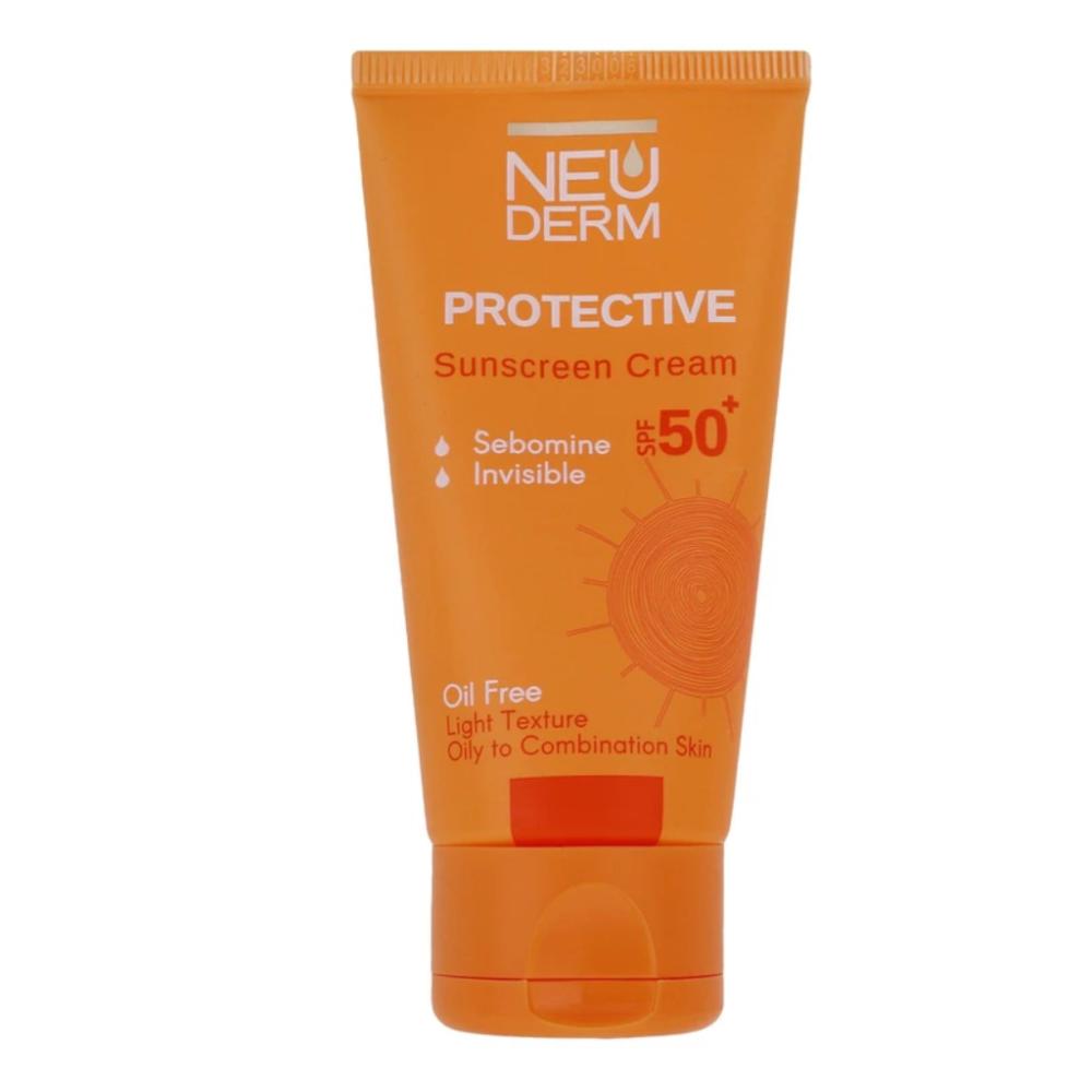 کرم ضد آفتاب بی رنگ نئودرم SPF+50 مناسب پوست چرب - تصویر 1