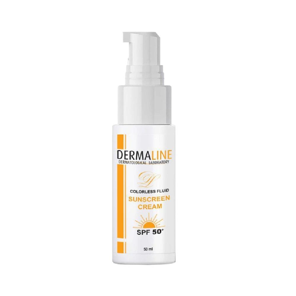 فلوئید ضد آفتاب درمالاین SPF50 بی رنگ - تصویر 1