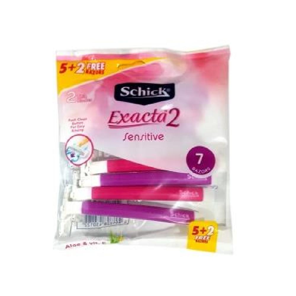 پک خودتراش پفکی اگزکتا زنانه 2 لبه 2+5 عددی - تصویر 1