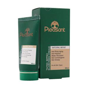 کرم ضد آفتاب رنگی SPF50 پلزنت بژ روشن