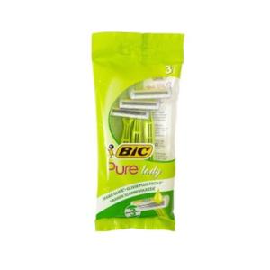 خودتراش ۳ تیغه بیک Pure3 سبز ۳ عددی