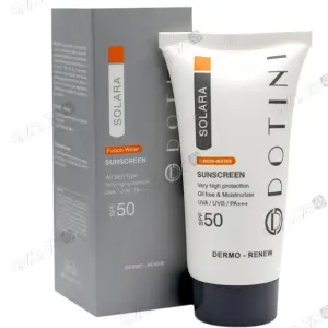 کرم ضد آفتاب بی رنگ دوتینی فاقد چربی SPF50 مناسب پوست چرب 50 میلی لیتر