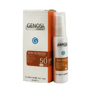 کرم ضد آفتاب بی رنگ گنوسی SPF50 مناسب پوست چرب 40 میلی‌لیتر