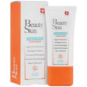 کرم ضد آفتاب بی رنگ فیوژن واتر بیوتی اسکین SPF50 فاقد جربی50 میلی لیتر