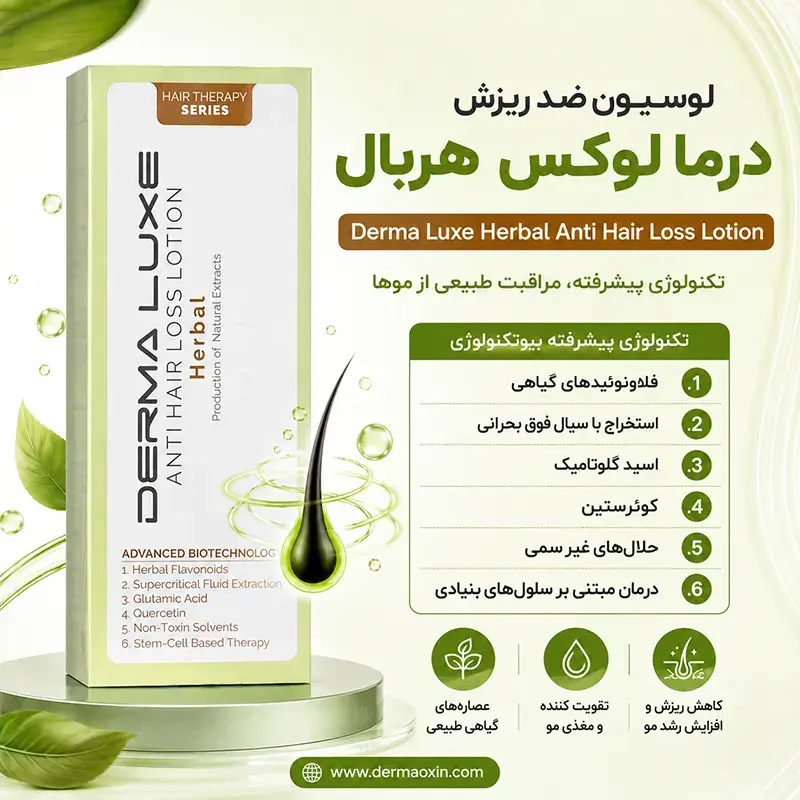 لوسیون گیاهی تقویت و رویش مجدد مو درمالوکس 75 میلی لیتر - تصویر 4