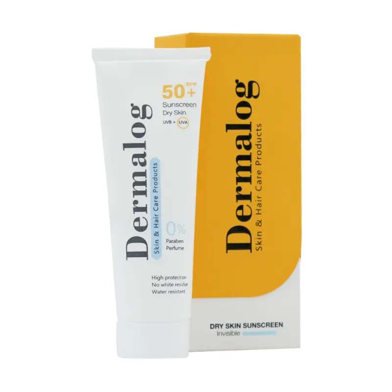 کرم ضد آفتاب بی رنگ درمالوگ SPF50 مناسب پوست خشک 50 میلی لیتر - تصویر 2