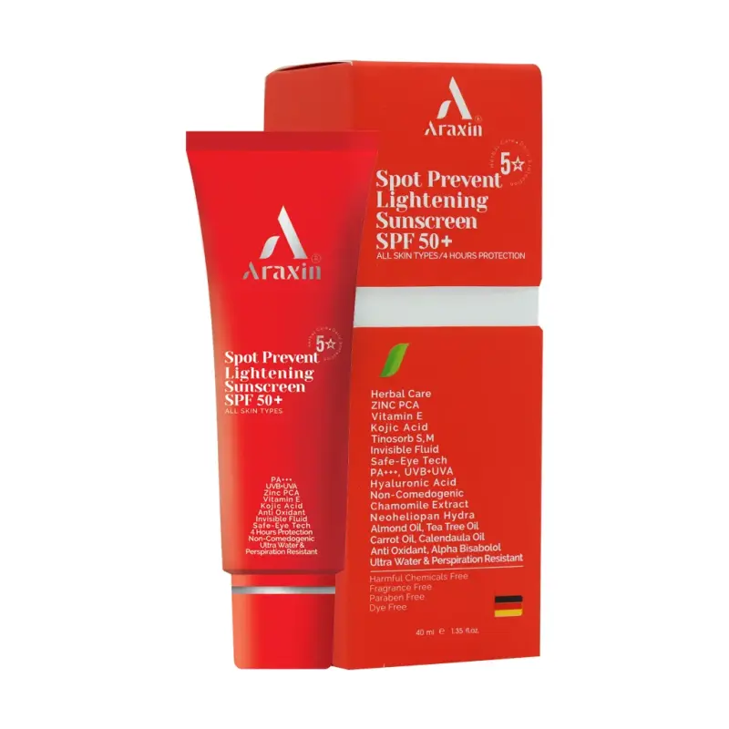 ضد آفتاب روشن کننده و ضد لک SPF50 آراکسین - تصویر 2
